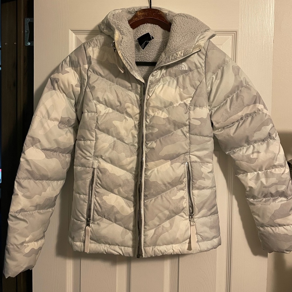 White camo Northface jacket
